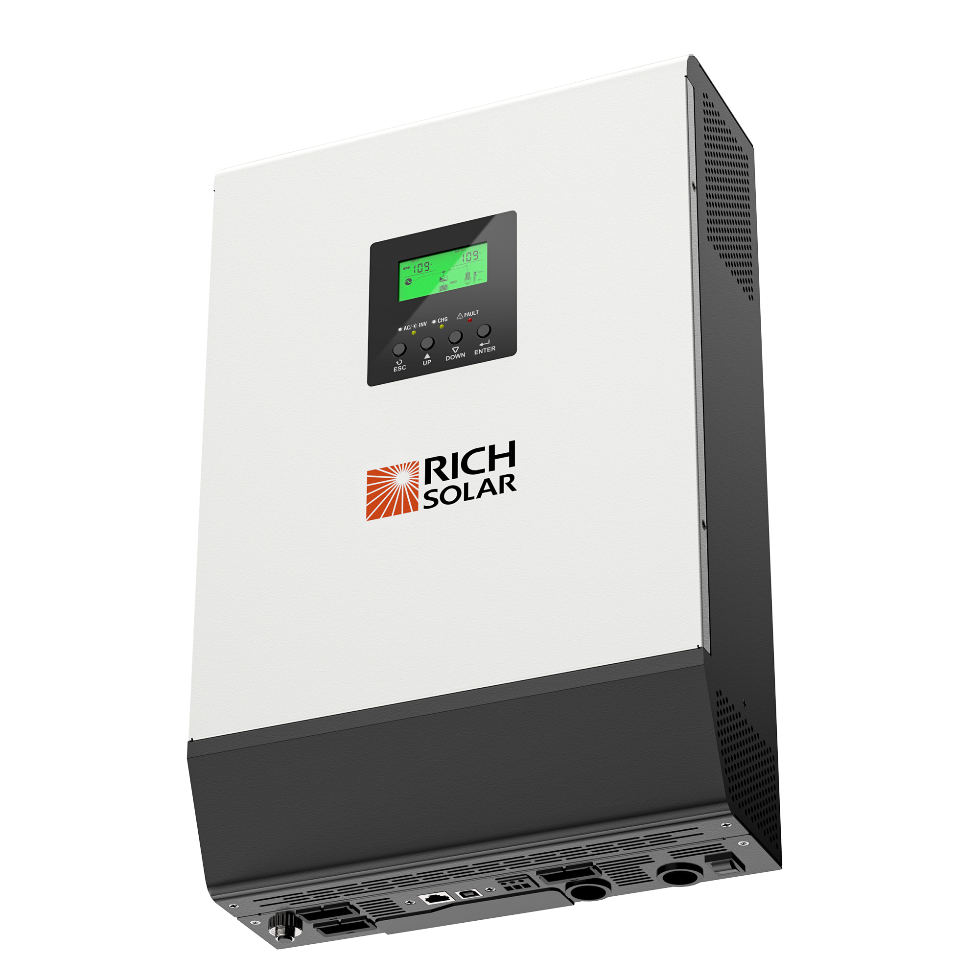 Rich Solar Hybrid Off-Grid Inverter | 2,400W Output | 80A MPPT Charge Controller | 2400W Solar Input