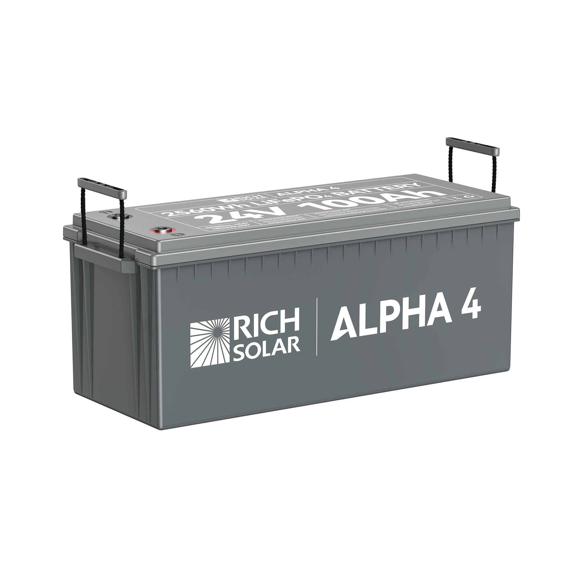 Rich Solar ALPHA 4 LiFePO₄ Battery | 2,560Wh Capacity | 24V - 100Ah  | UL1973 Certified | 5 Year Warranty