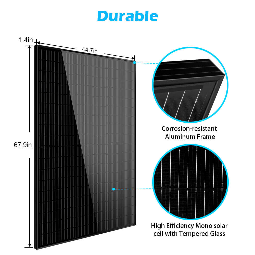 SunGold Power Monocrystalline PERC Solar Panel | Black | 415W | 25 Year Warranty