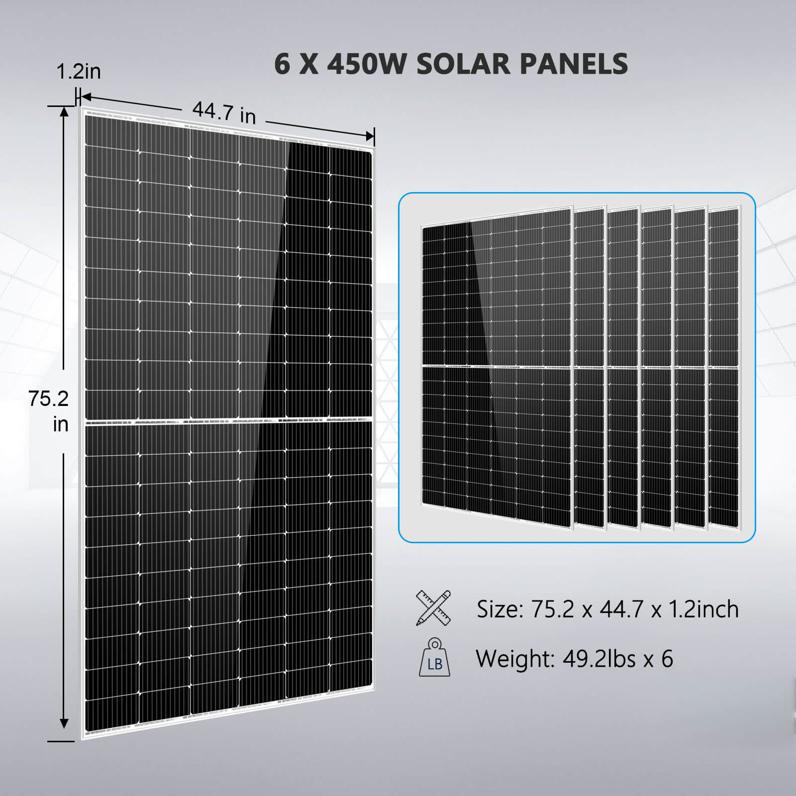 SunGold Power Off Grid Solar Kit | 3,000-12,000W Output - 5,120-10,240Wh Capacity - 800-5,400W Solar | Lithium Battery Bank | Choose a Bundle