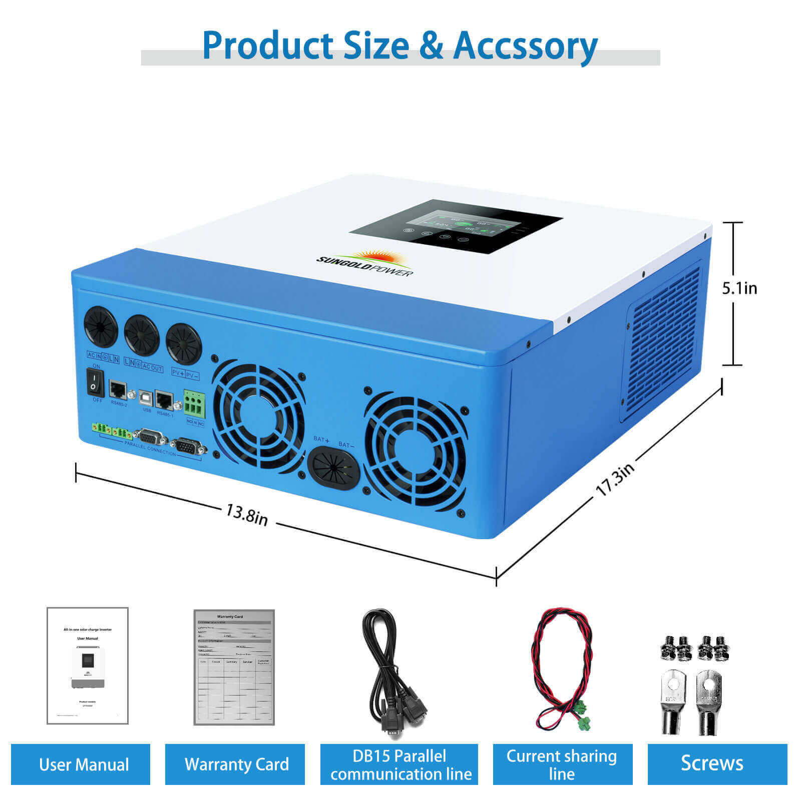 SunGold Power 48V Solar Charger Inverter | 5,000W Output