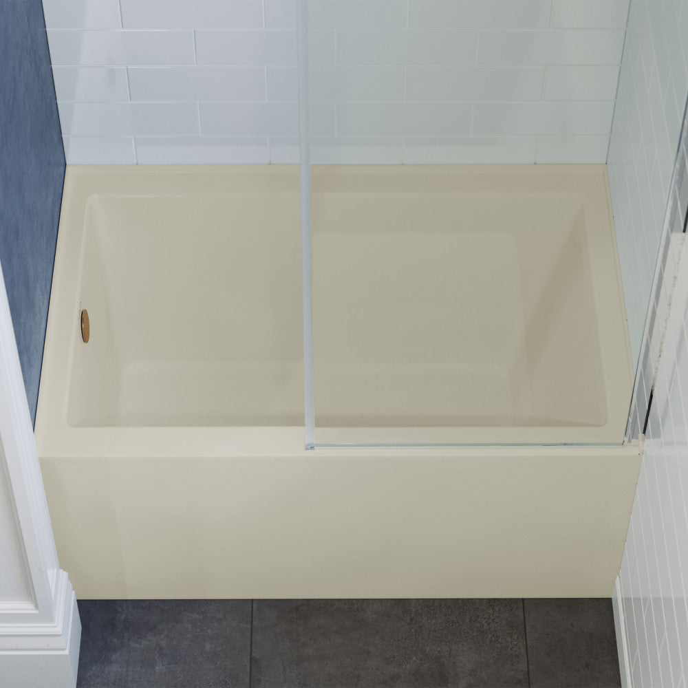 Swiss Madison Voltaire 48" x 32" Left-Hand Drain Alcove Bathtub with Apron in Bisque | SM-AB552BQ