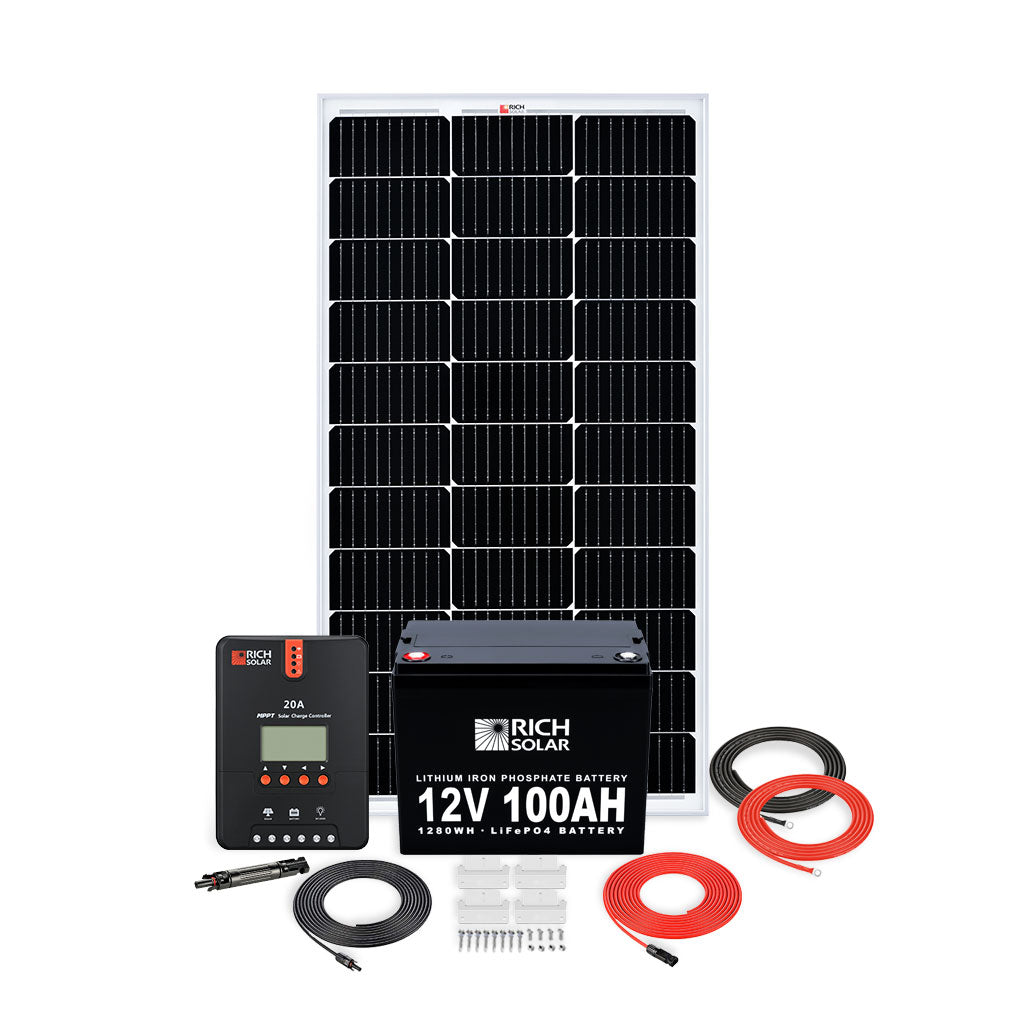 RICH SOLAR RV Solar Kit | 1,500W Output - 1,280Wh Capacity | Choose a Bundle