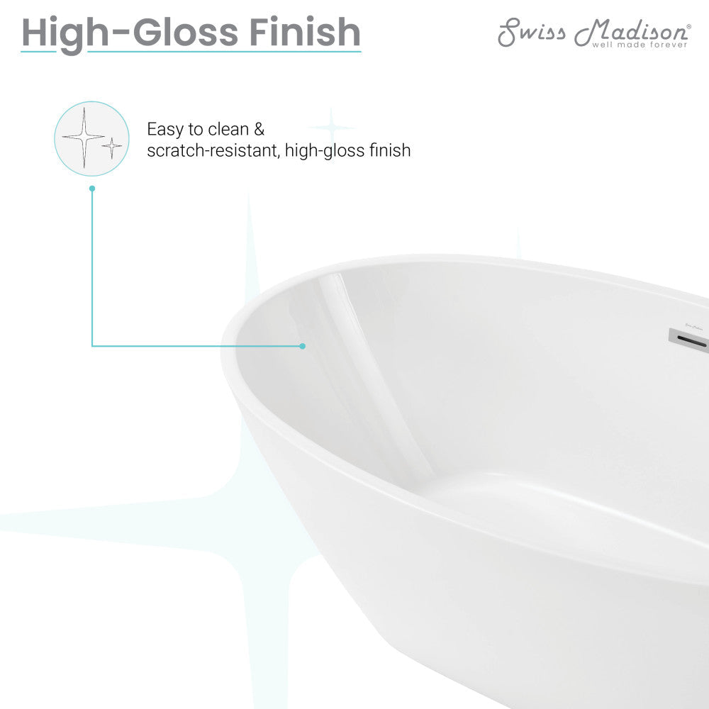 Swiss Madison Manoir 60" Freestanding Bathtub | SM-FB560