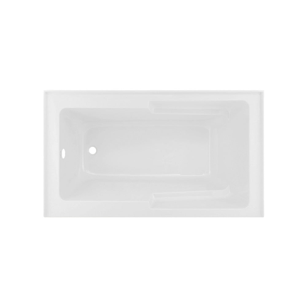 Swiss Madison Voltaire 48" x 30" Left-Hand Drain Alcove Integrated Armrest Bathtub with Apron | SM-AB596