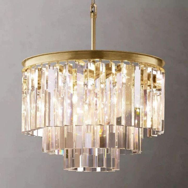 1920s Art Deco Round Chandelier 20"