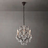 19th C. Rococo Iron & Crystal Round Chandelier 18