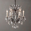 19th C. Rococo Iron & Crystal Round Chandelier 18