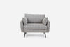 grey textured weave black | Park Armchair shown in grey textured weave with black legs