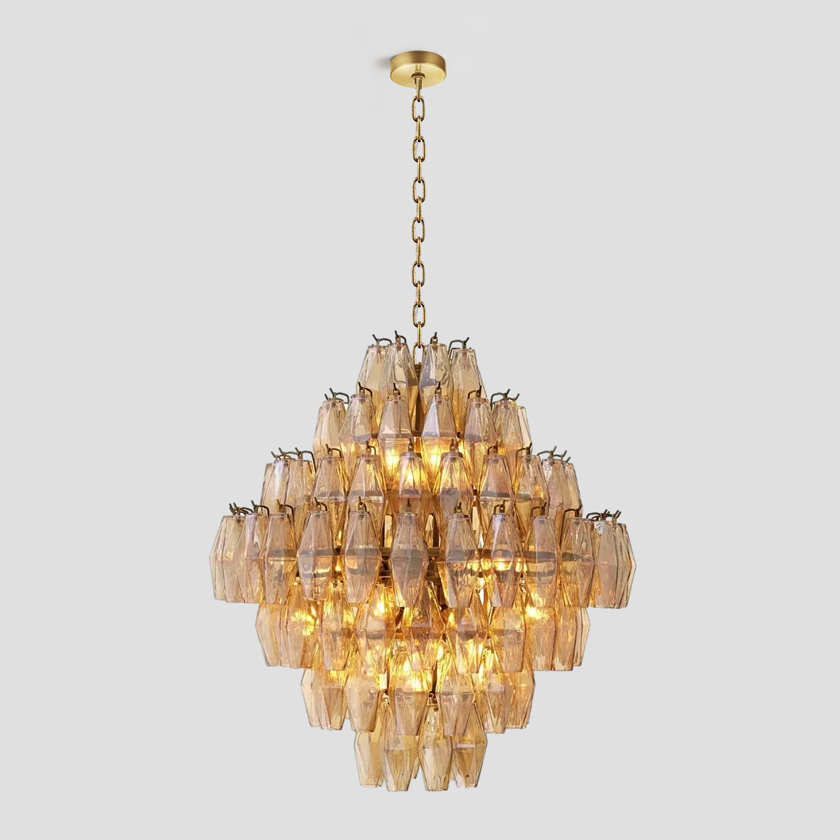 Darren Smoke Glass Large Chandelier