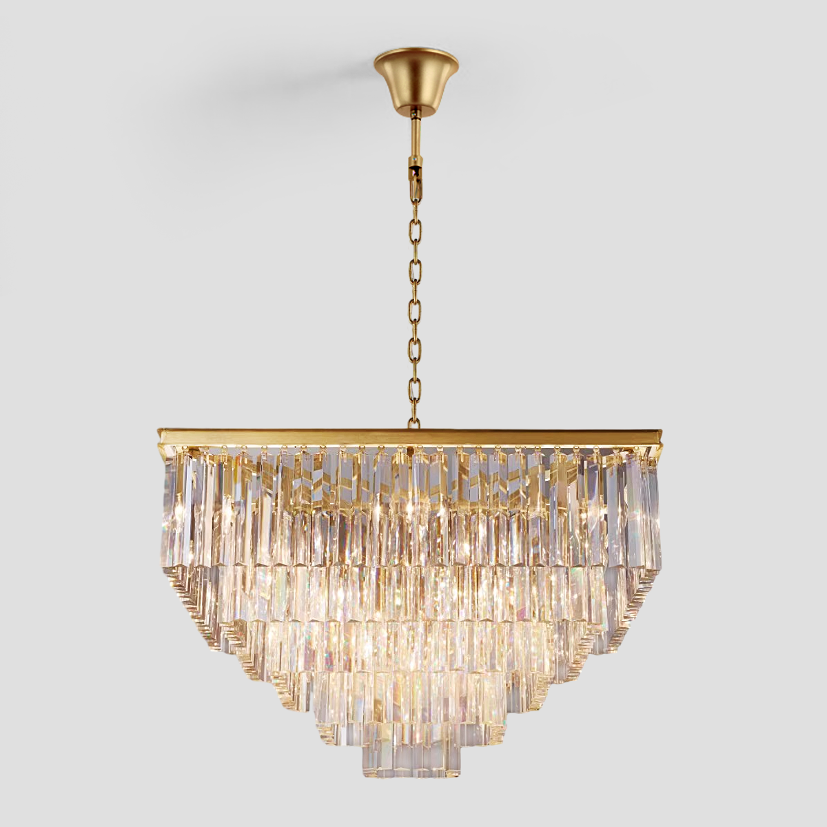 Falria 5-Tier Crystal Square Chandelier