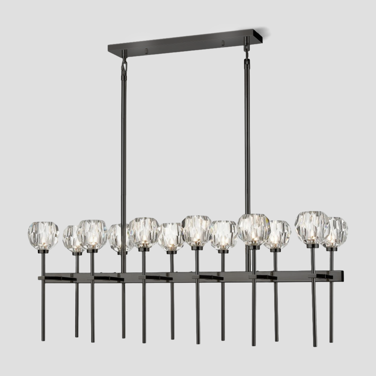 Mitchell Clear Glass Linear Chandelier