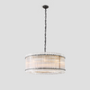 Laina Round Ribbed Glass Chandelier