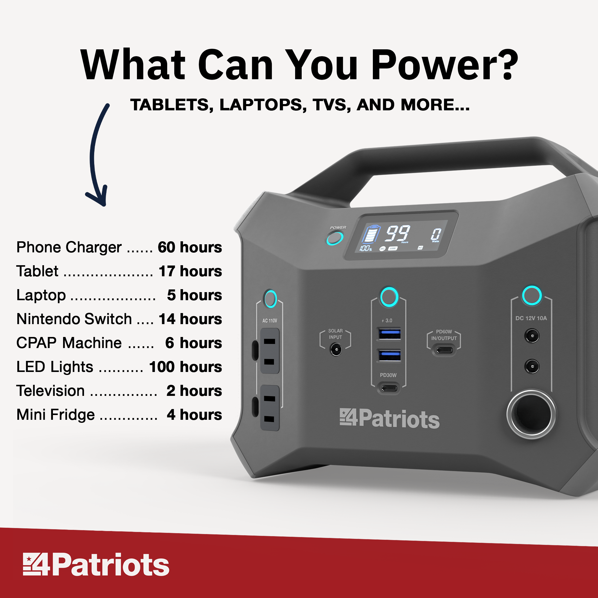 Patriot Power Sidekick Solar Generator & Solar Panel