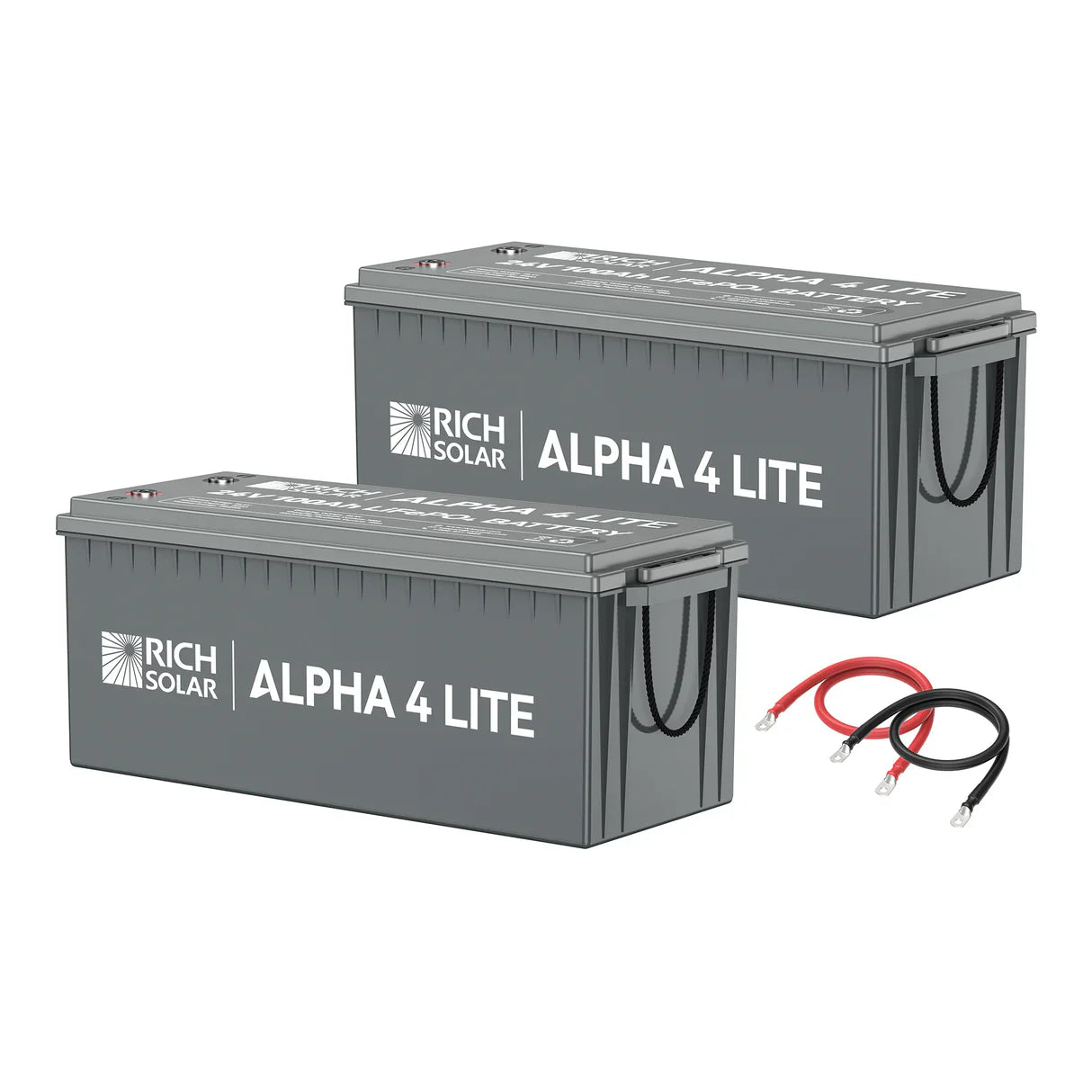 Rich Solar ALPHA 4 LITE LiFePO₄ Battery | 2,560Wh Capacity | 24V - 100Ah | 5 Year Warranty