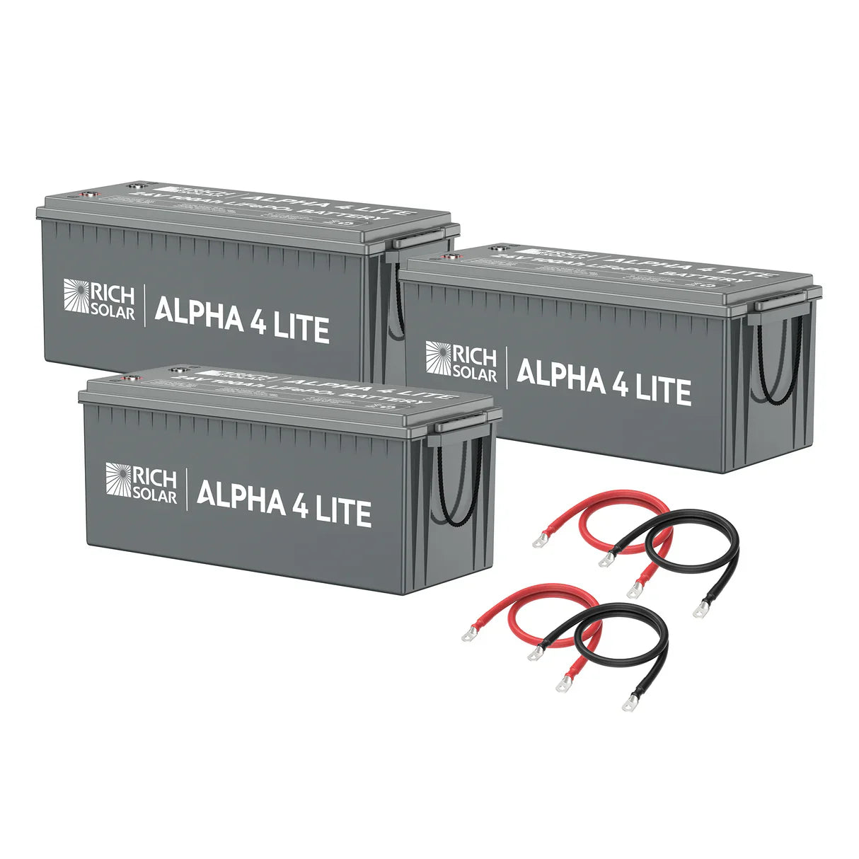 Rich Solar ALPHA 4 LITE LiFePO₄ Battery | 2,560Wh Capacity | 24V - 100Ah | 5 Year Warranty