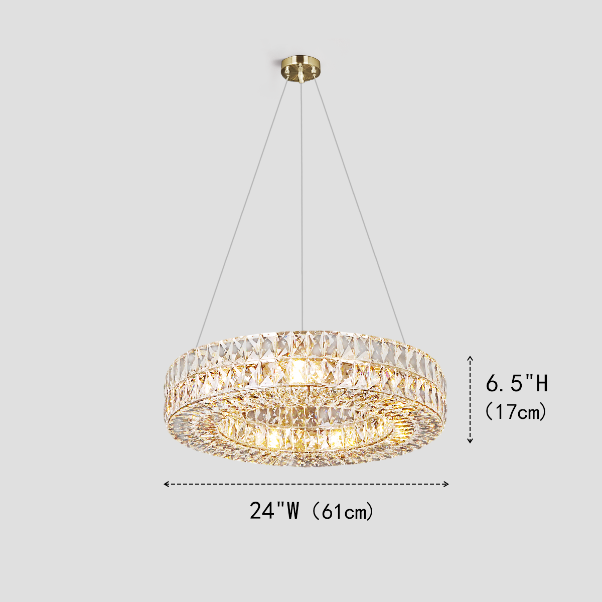 Aster Halo Crystal Ring Chandelier