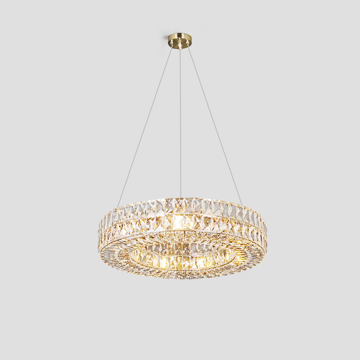 Aster Halo Crystal Ring Chandelier