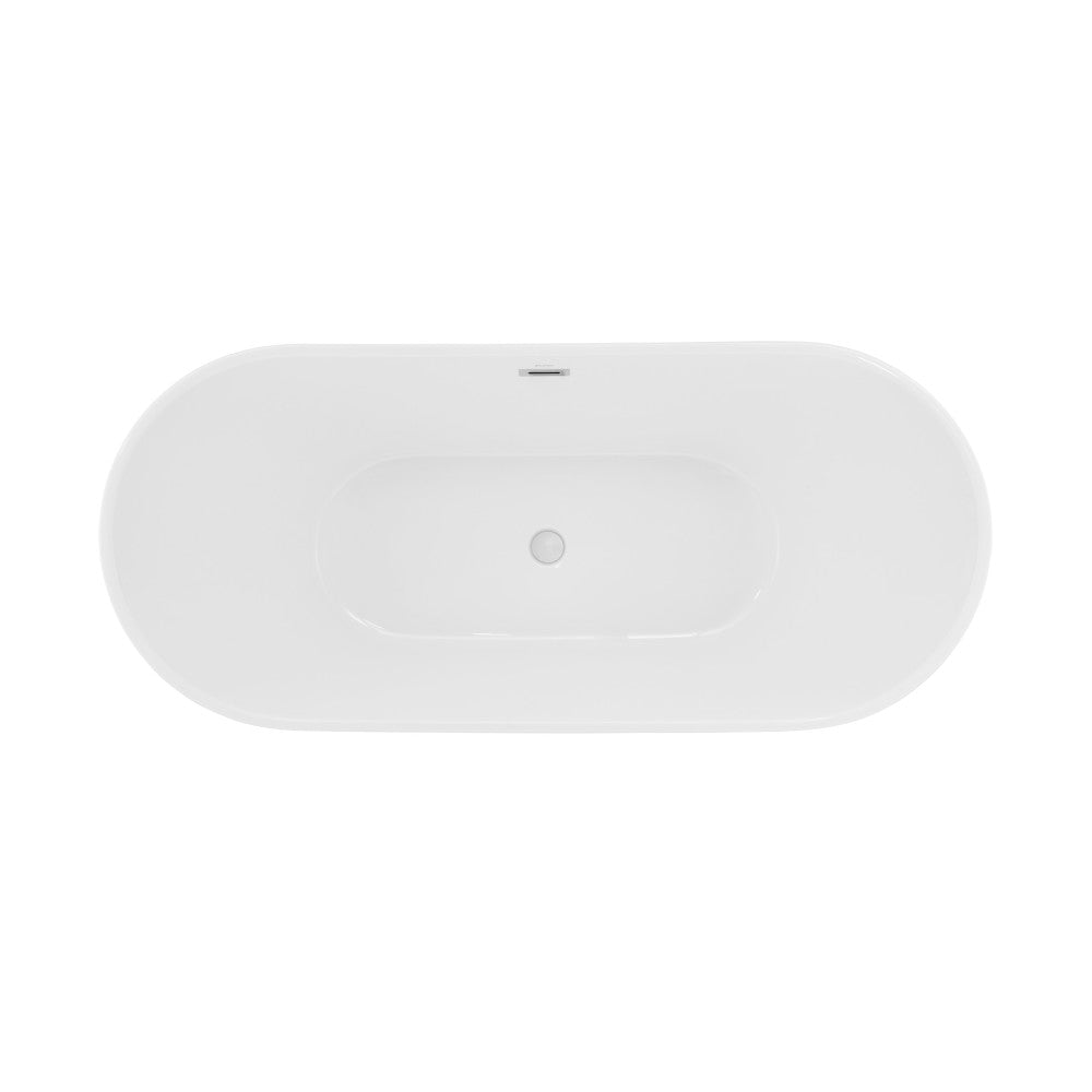 Swiss Madison Ivy 60" Double Slipper Freestanding Bathtub | SM-FB562