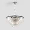 Falria Multi-Tier Clear/Smoke Crystal Round Chandelier