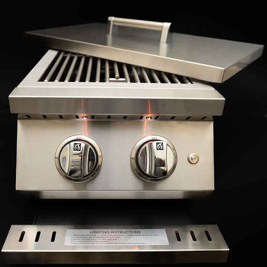 KoKoMo Grills Professional Double Side Burner with Removable Cover