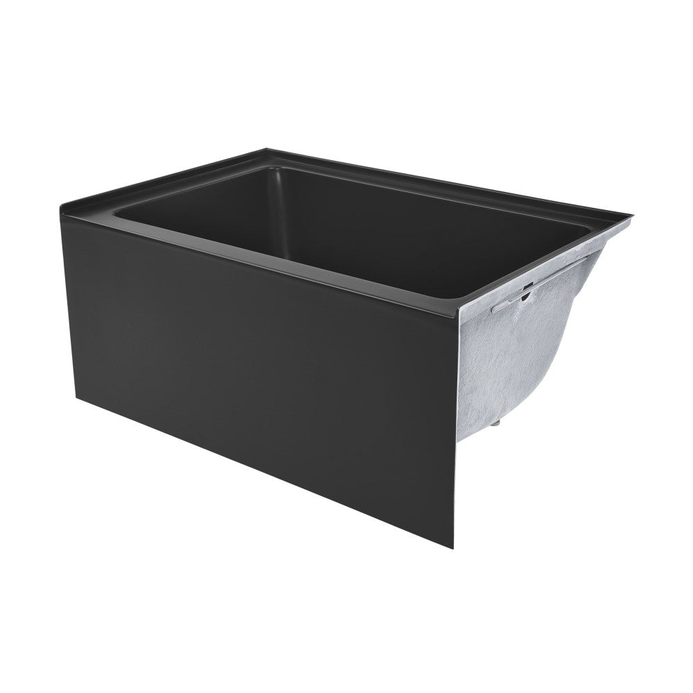 Swiss Madison Voltaire 48" x 32" Right-Hand Drain Alcove Bathtub with Apron in Matte Black | SM-AB551MB