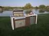 KoKoMo Grills Classic Shiplap Outdoor Kitchen KoKoMo Grill with Waterfall Edge