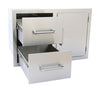 KoKoMo Grills Outdoor Kitchen Stainless Steel Two Drawer / One Door Combo