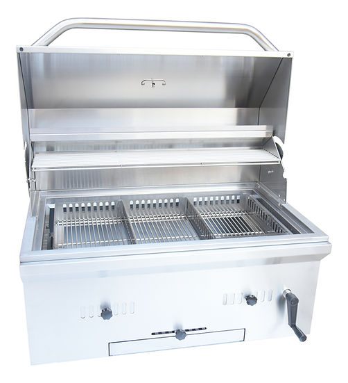 KoKoMo Grills 32" Built in Stainless Steel Charcoal Grill BBQ Gas Grill with Temperature Gauge