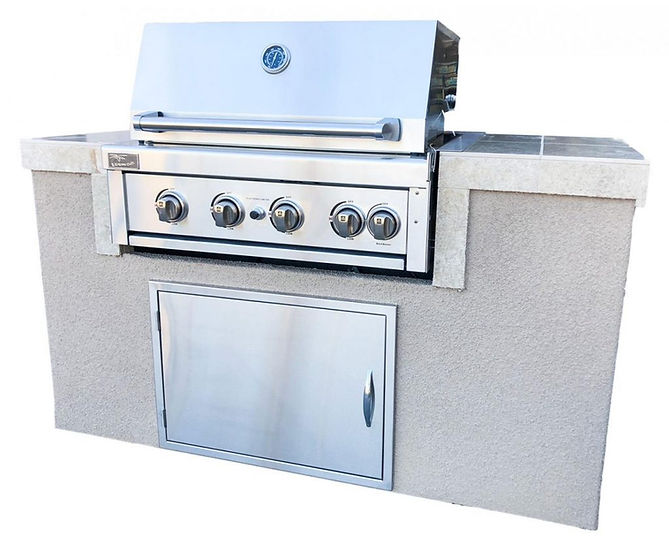 KoKoMo Grills with 4 Burner Built In BBQ Grill