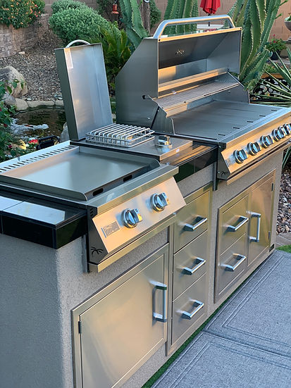 KoKoMo Grills, Built in BBQ Grill with Side Burner