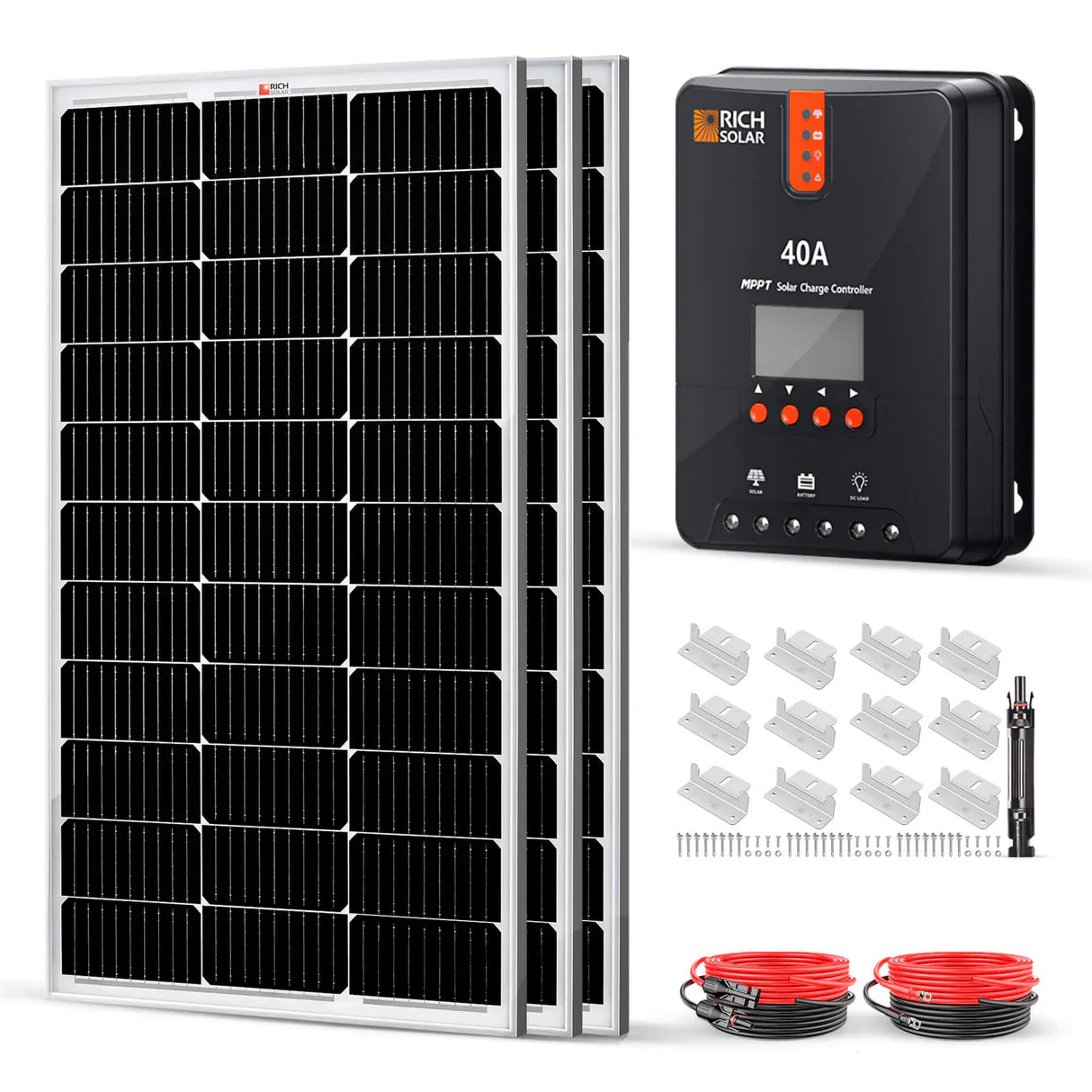 Rich Solar RV Solar Kit w/Charge Controller | 100-1600W Solar | Choose a Bundle | 25 Year Warranty