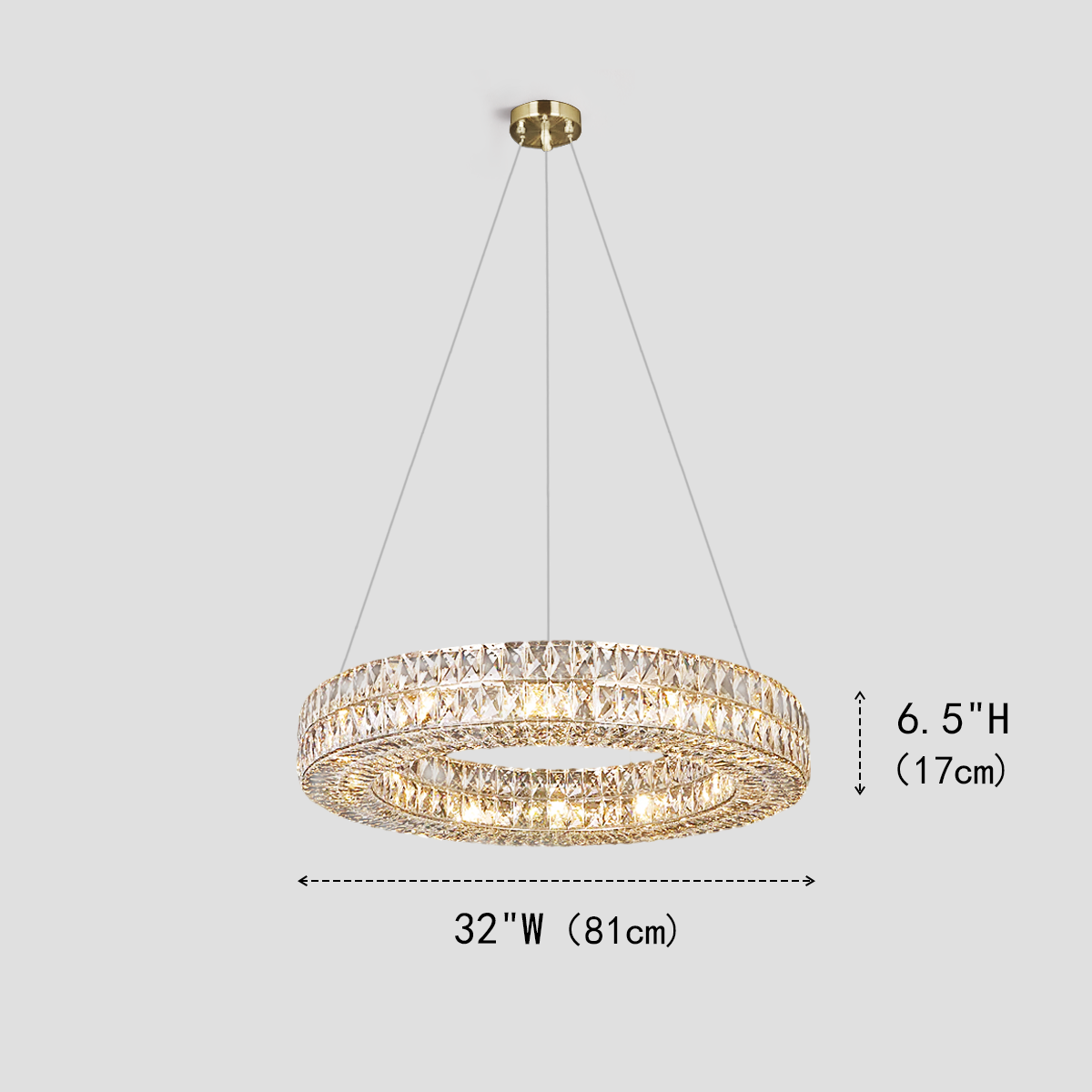 Aster Halo Crystal Ring Chandelier