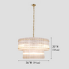 Laina Round Ribbed Glass Chandelier