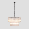 Laina Round Ribbed Glass Chandelier