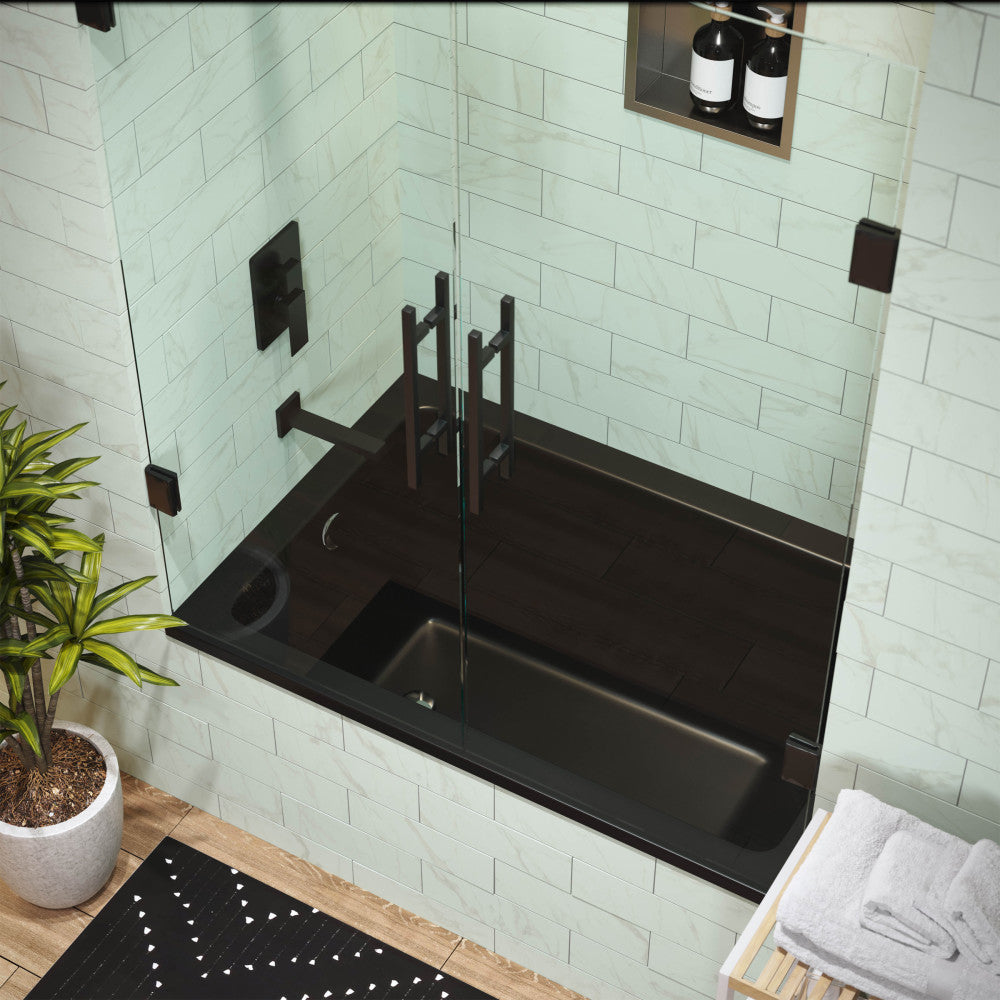 Swiss Madison Voltaire 48" x 32" Reversible Drain Drop-In Bathtub in Matte Black | SM-DB571MB