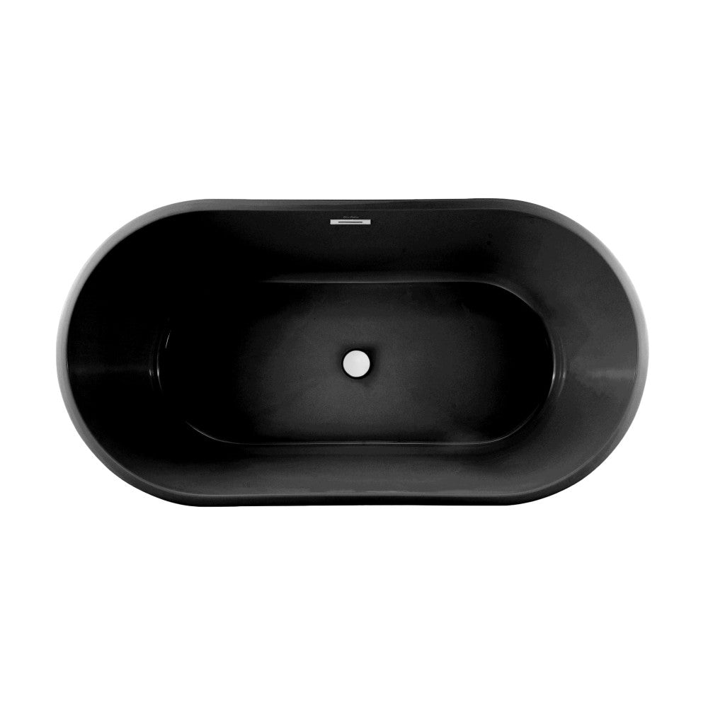 Swiss Madison Claire 60" Freestanding Bathtub in Matte Black | SM-FB590MB