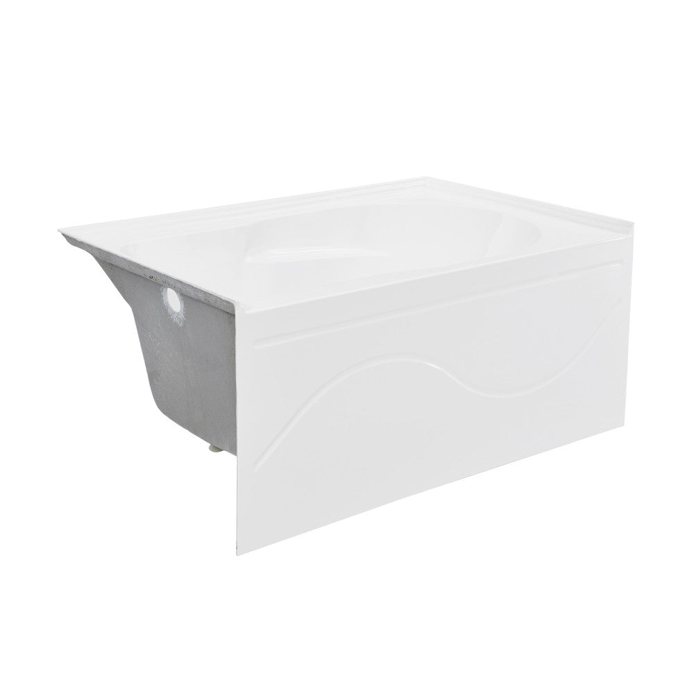 Swiss Madison Ivy 54'' x 30" Bathtub with Apron Left Hand Drain in White | SM-AB520