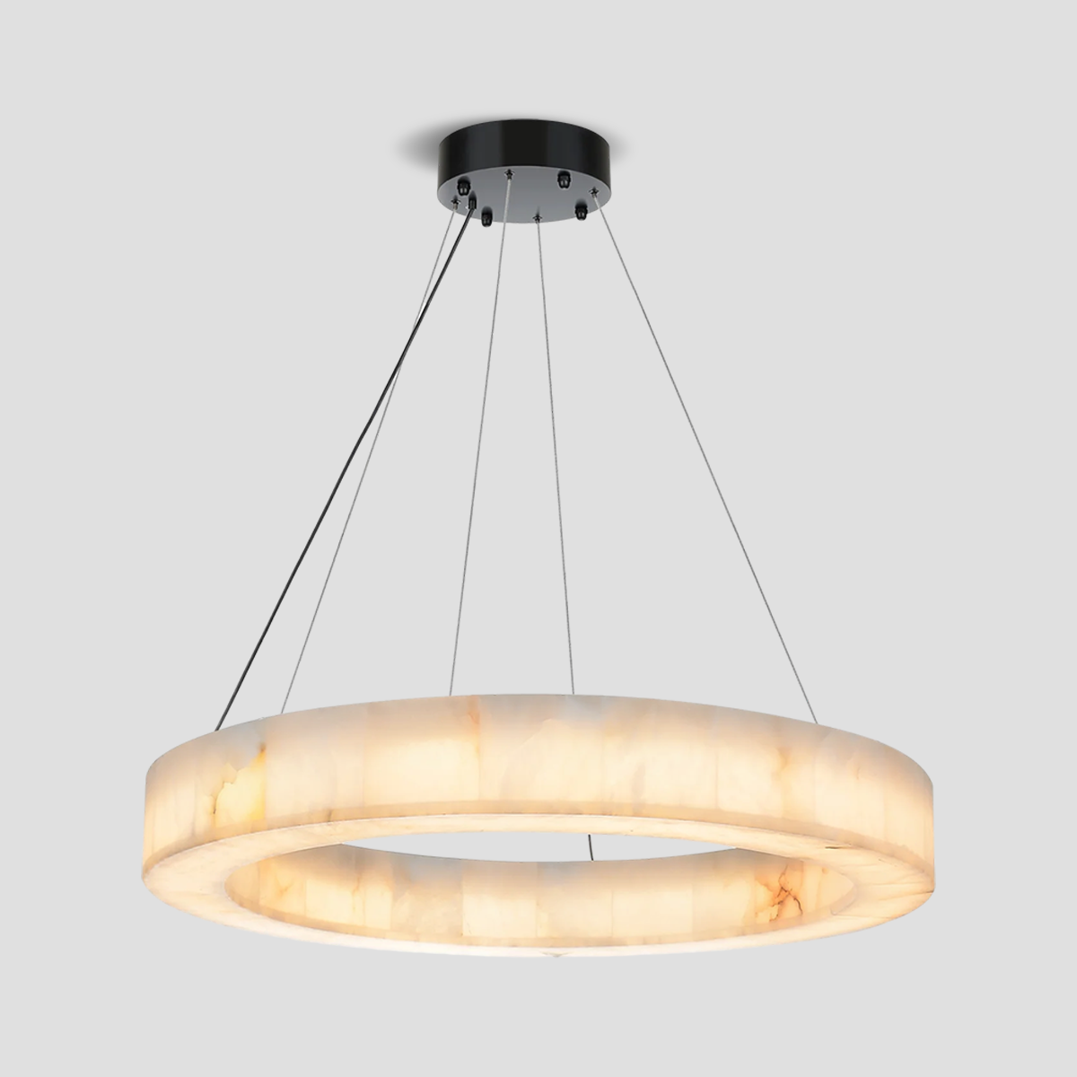 Alabaster Halo Ring Chandelier