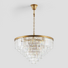 Falria Multi-Tier Clear/Smoke Crystal Round Chandelier