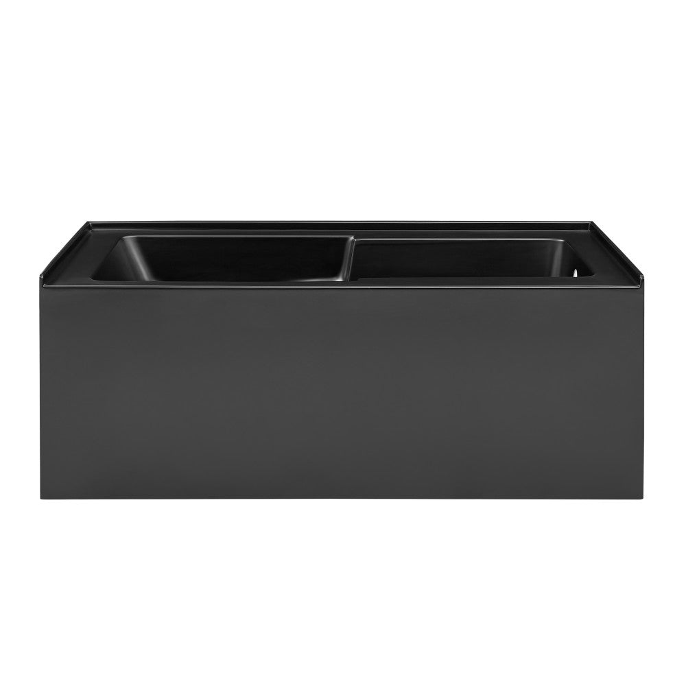 Swiss Madison Voltaire 60" x 30" Right-Hand Drain Alcove Bathtub with Apron in Matte Black | SM-AB540MB