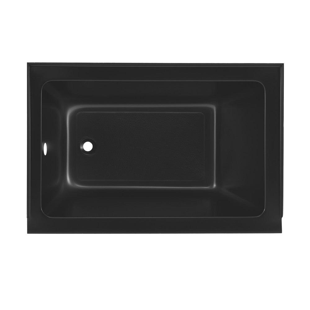 Swiss Madison Voltaire 48" x 32" Left-Hand Drain Alcove Bathtub in Matte Black | SM-DB561MB