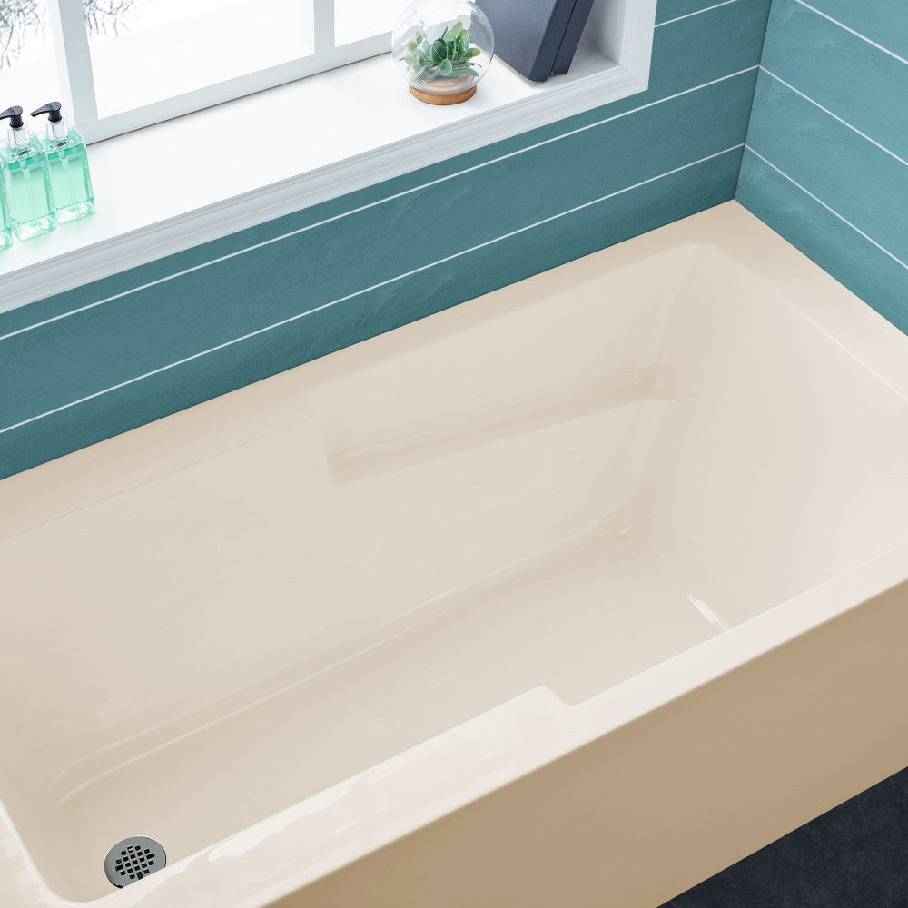 Swiss Madison Voltaire 60" x 30" Left-Hand Drain Alcove Bathtub with Apron in Bisque | SM-AB541BQ