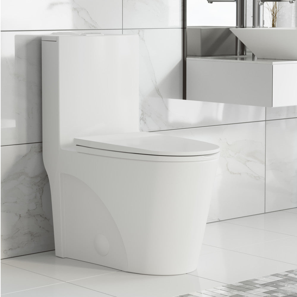 Swiss Madison St. Tropez One-Piece Elongated Toilet Vortex Dual-Flush 1.1/1.6 gpf | SM-1T254