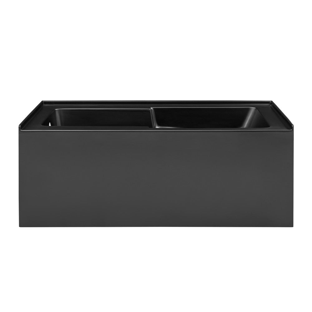 Swiss Madison Voltaire 60" x 30" Left-Hand Drain Alcove Bathtub with Apron in Matte Black | SM-AB541MB