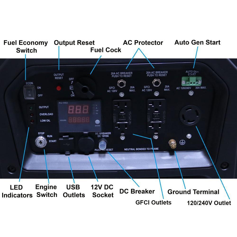 Aims GEN6600W240VS 6000W/6600W 120/240V Electric Start Inverter Generator New