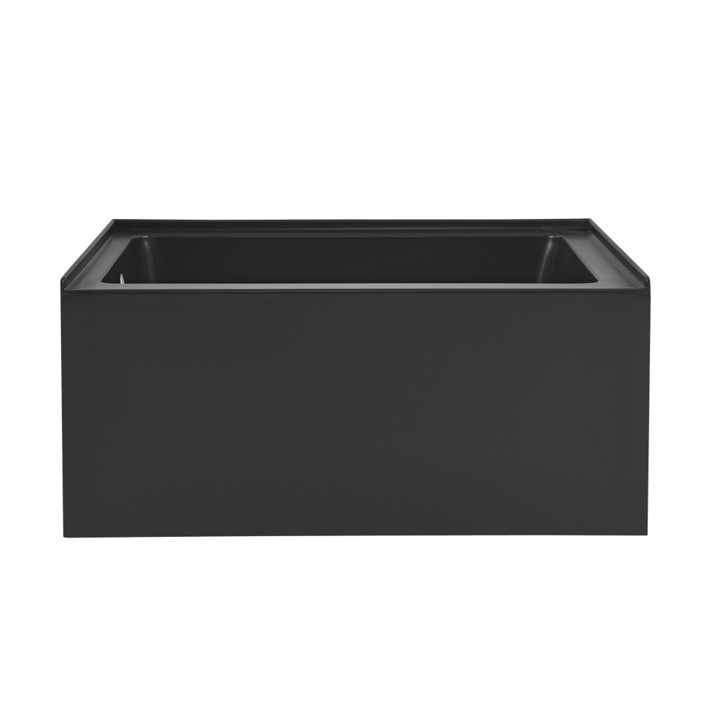 Swiss Madison Voltaire 48" x 32" Left-Hand Drain Alcove Bathtub with Apron in Matte Black | SM-AB552MB