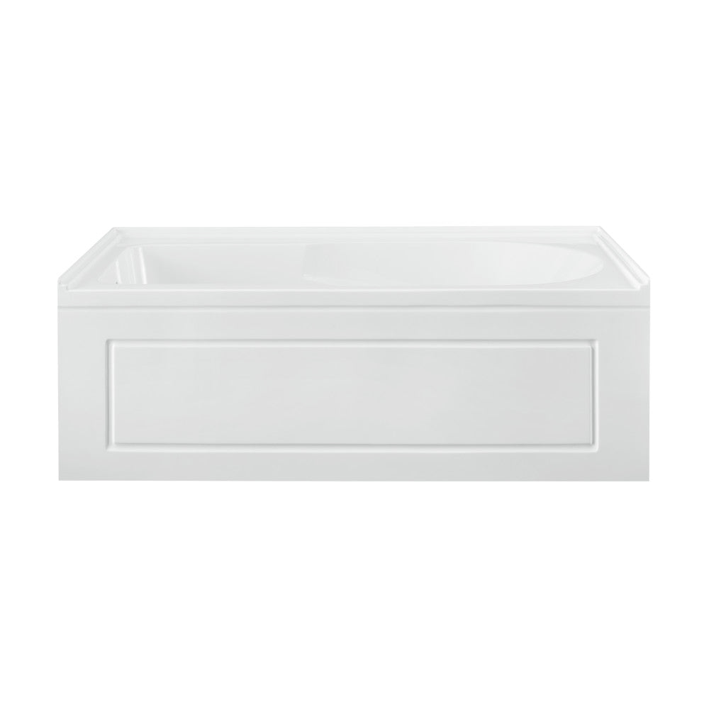 Swiss Madison Concorde 60" x 32" Acrylic Glossy White, Alcove, Integral, Left-Hand Drain, Apron Bathtub | SM-AB561