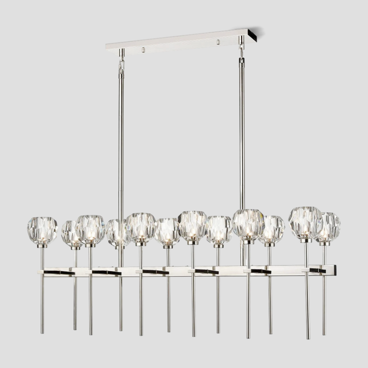 Mitchell Clear Glass Linear Chandelier