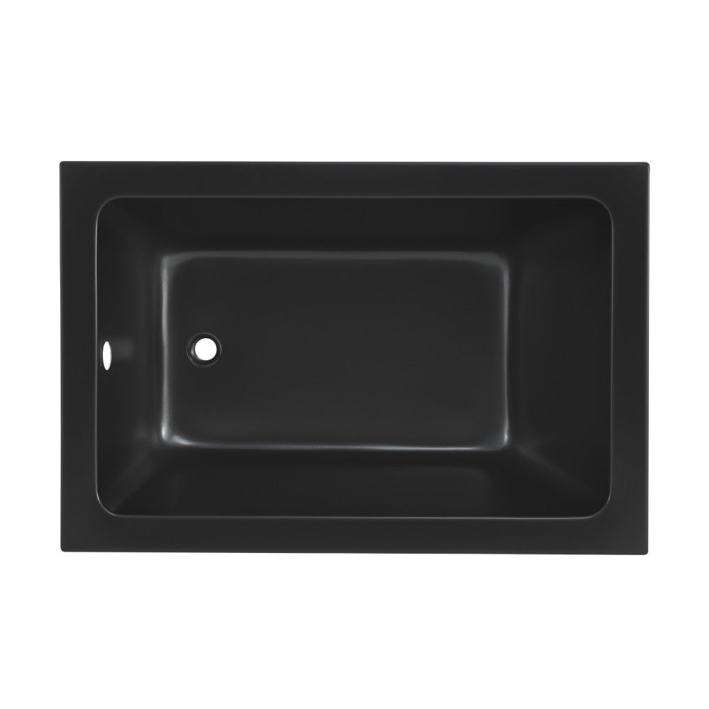 Swiss Madison Voltaire 48" x 32" Reversible Drain Drop-In Bathtub in Matte Black | SM-DB571MB